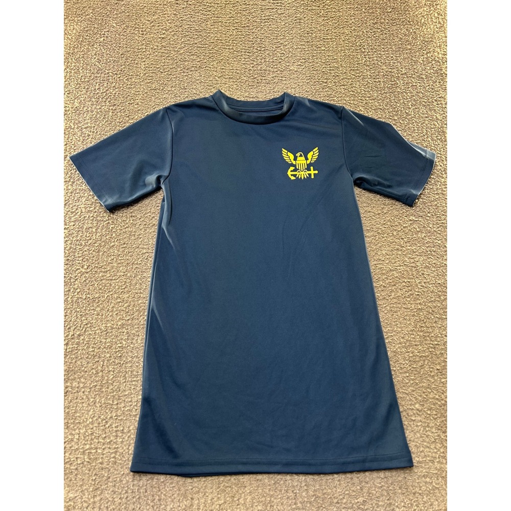 US Navy Shirt Mens XS Blue MV Sport Forged By The Sea Performance PT T-Shirt